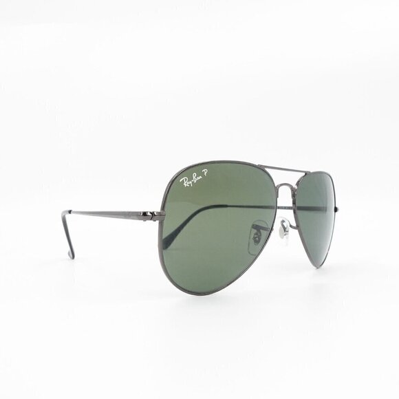Ray-Ban RB3689 Aviator Metal Sunglasses Black OS - Picture 6 of 14